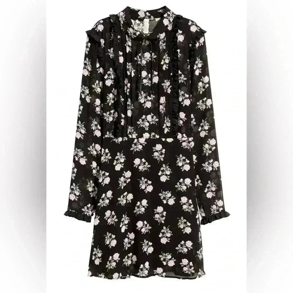 Chiffon Floral short flowy dress with frills - Picture 11 of 11